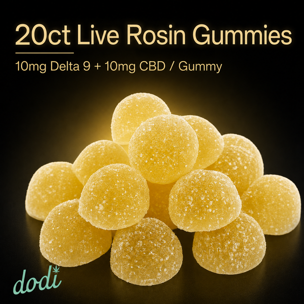 Live Rosin Delta 9 Gummies – 20 Ct