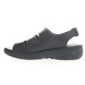 Inner side view of the Women's Black Breezy Walker Orthopedic Sandal