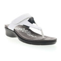 Angled side view of the Wynzie Sandal with adjustable hook and loop strap