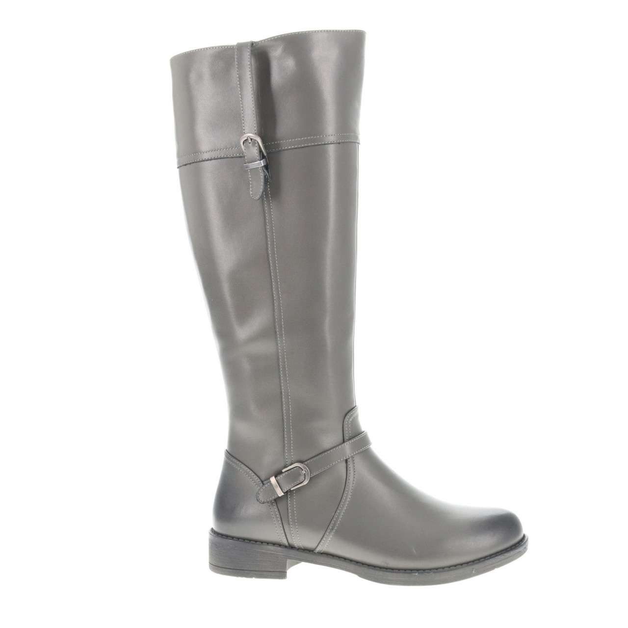 Tasha Grey Leather Tall Fashion Boot Sale Propét
