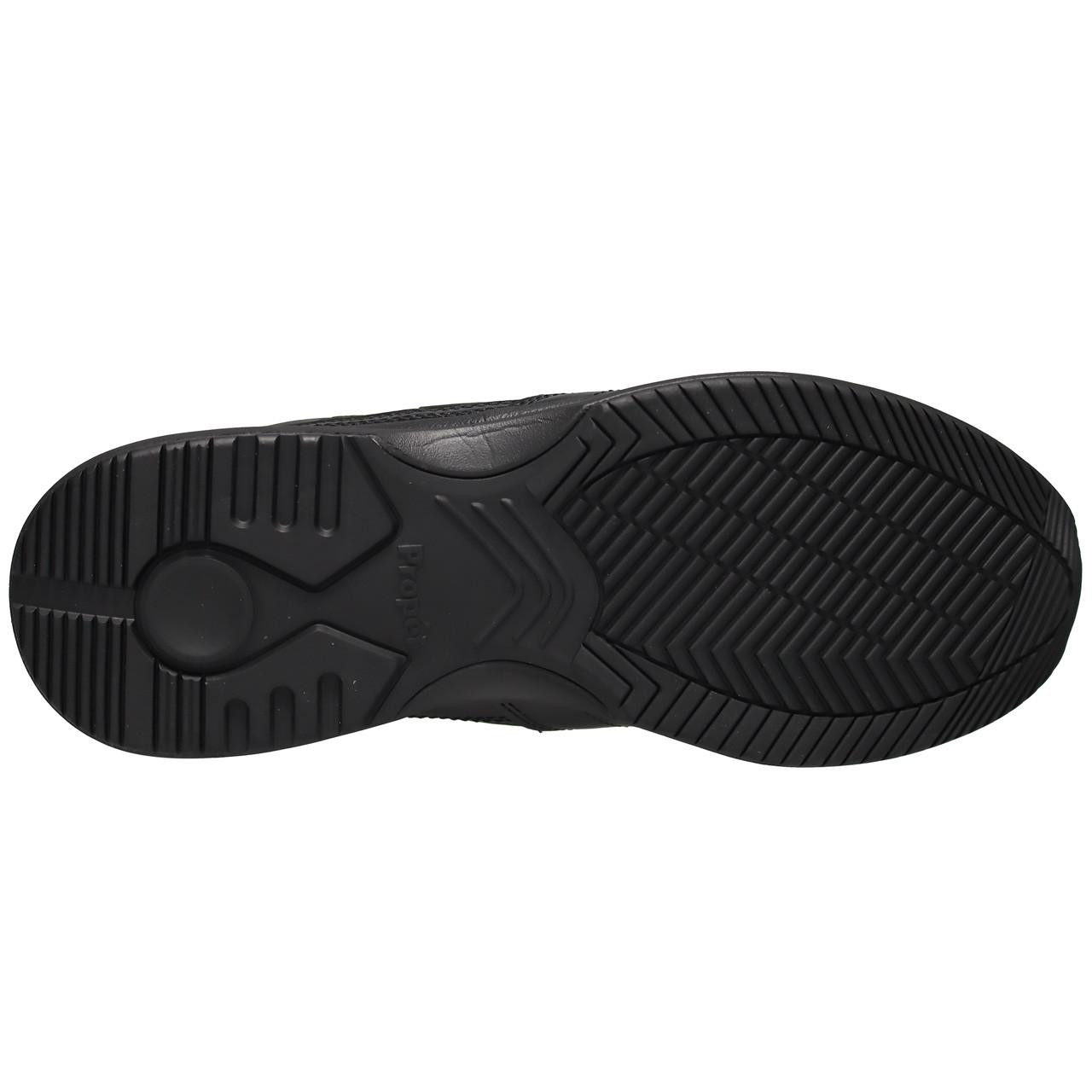 Propet LifeWalker Men 12 XX(5E) Wide Black Leather Slip On Walking Shoes Comfort Stability Walker Strap Sneaker | Men main image 3