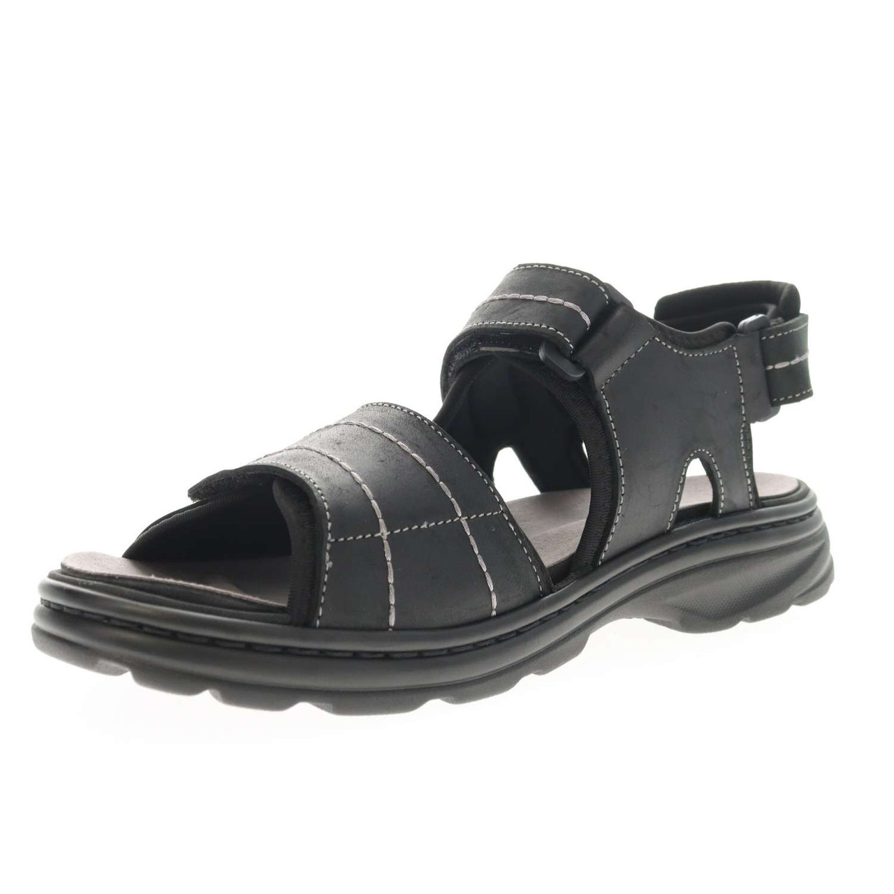 Hudson Orthopedic Leather Sandal Black | Sale | Propét display picture 1