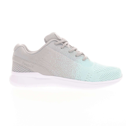 Grey/Mint Women's TravelBound Duo Sneaker, outer side view.