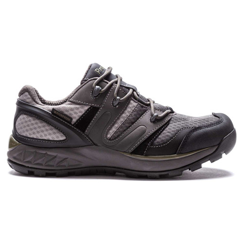 Propet men's grey Vercors lace up waterproof hiking sneaker, outer side view