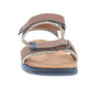 Front view of the TravelActiv Aspire sandal in tan/summer yellow.