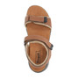 Top view of the Women's tan TravelActiv Aspire water friendly sandal.
