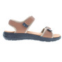 Side view of the tan TravelActiv Aspire Women's Sandal by Propet.