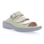 Angled front view of the Summer Green Breezy Walker Slide Sandal