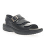 Angled front view of the Breezy Walker Sandal in Black