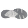 Bottom view of the light and dark grey slip resistant rubber outsole of the Stability Slip On