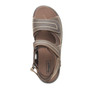 Brown Hudson Sandal for Men with hook and loop straps, top view
