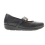 Yara Mary Jane Women's Leather Flat in Black, side view