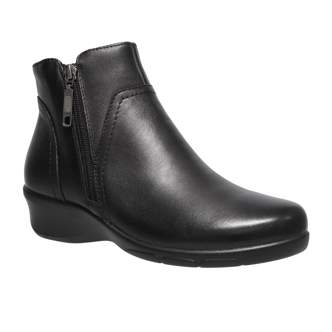 Waverly Double Zip Leather Ankle Boot Women's Propét