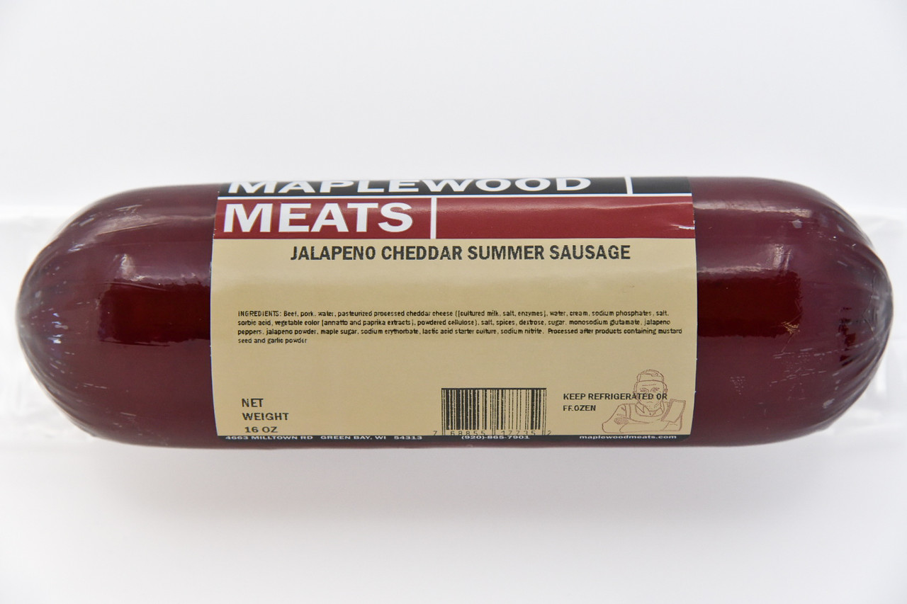 A*M様 Butcher ProductS Jalapeno & Cheese Summer Sausage 1 lb Sticks - Maplewood Meats