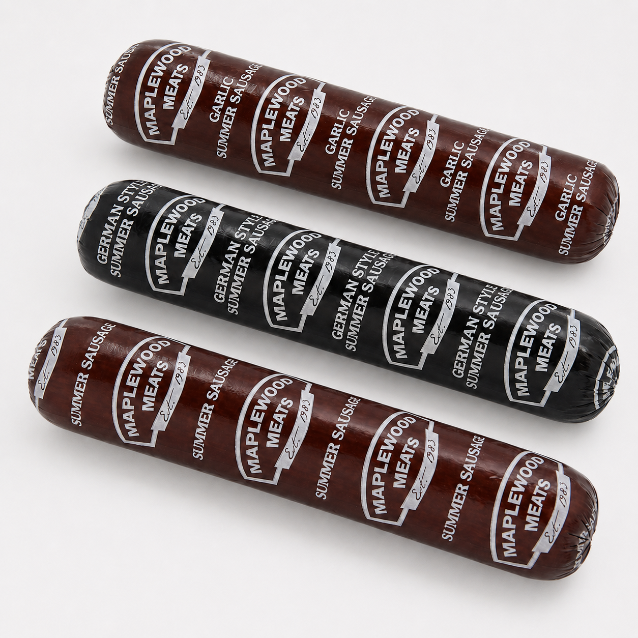 Summer Sausage Variety Pack 1 lb 12 oz (3 Sticks) - Maplewood Meats