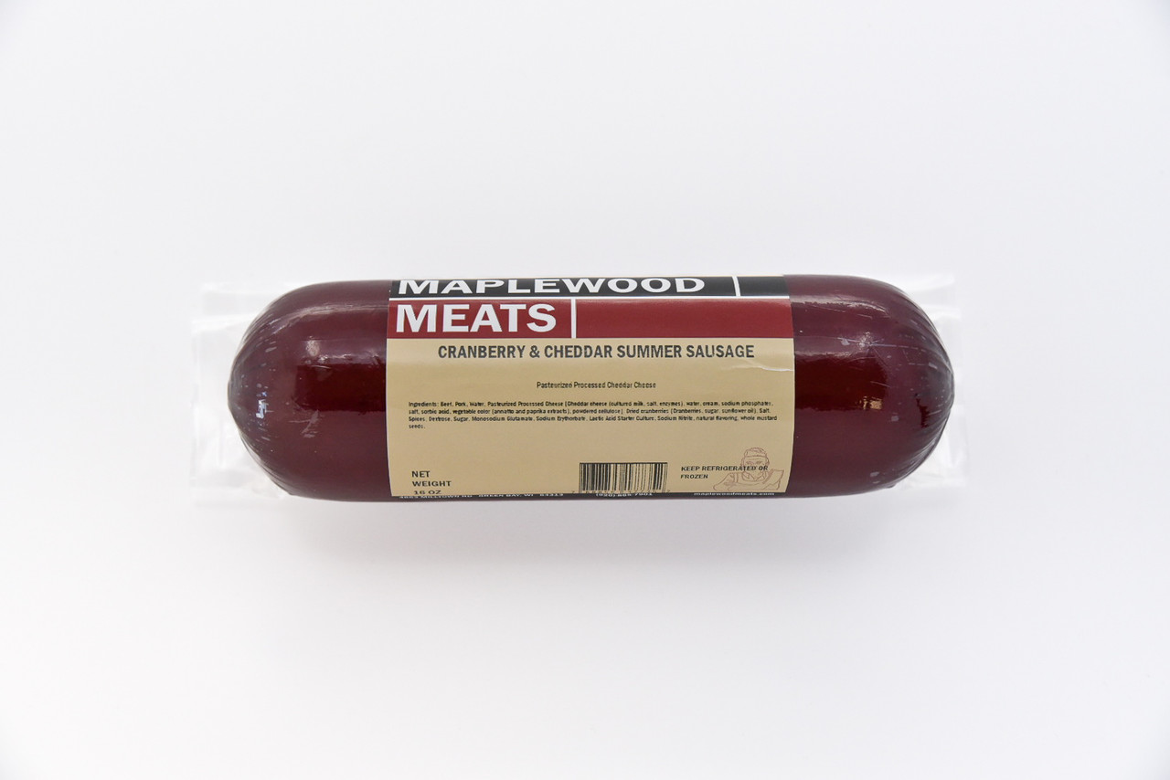 Cranberry & Cheddar Summer Sausage - Maplewood Meats - Green Bay, WI