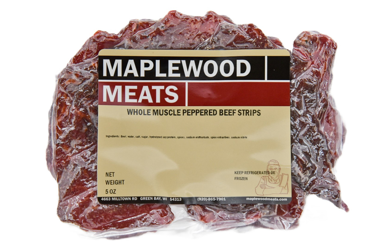 Whole Muscle Beef Pepper Strips - Maplewood Meats - Green Bay, WI