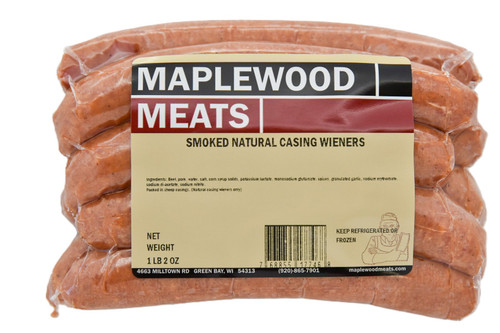 Natural Casing Wieners 1 lb 3 oz Packages (8 Links)