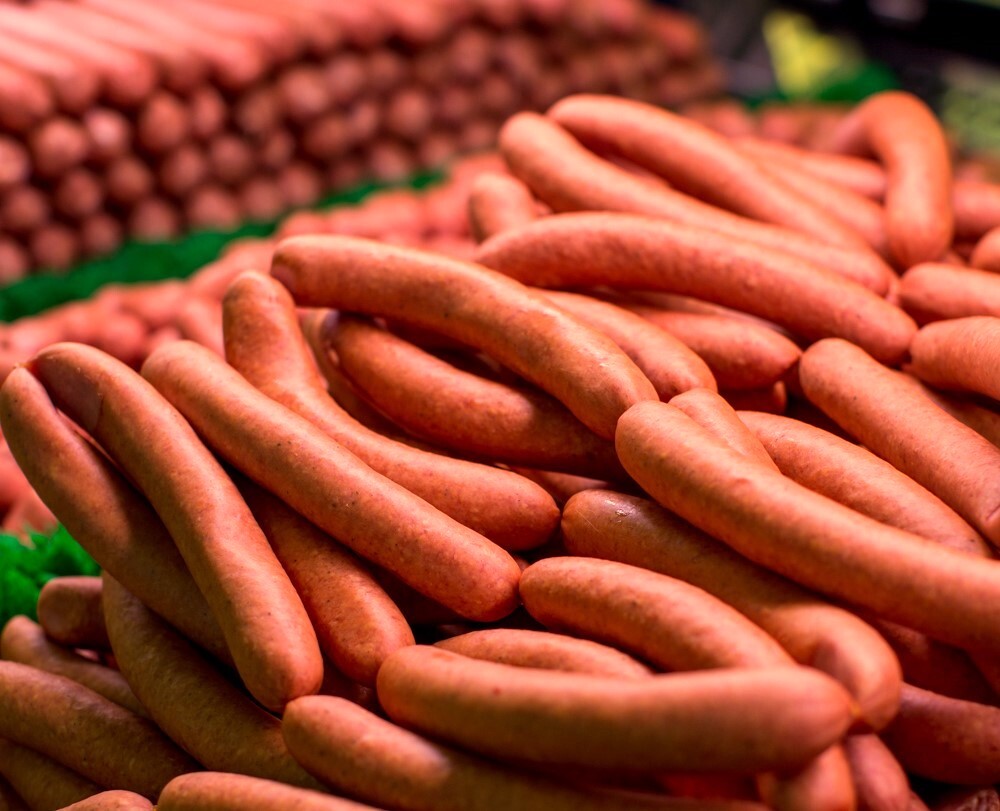 SHIPPING. Image of sausage links.