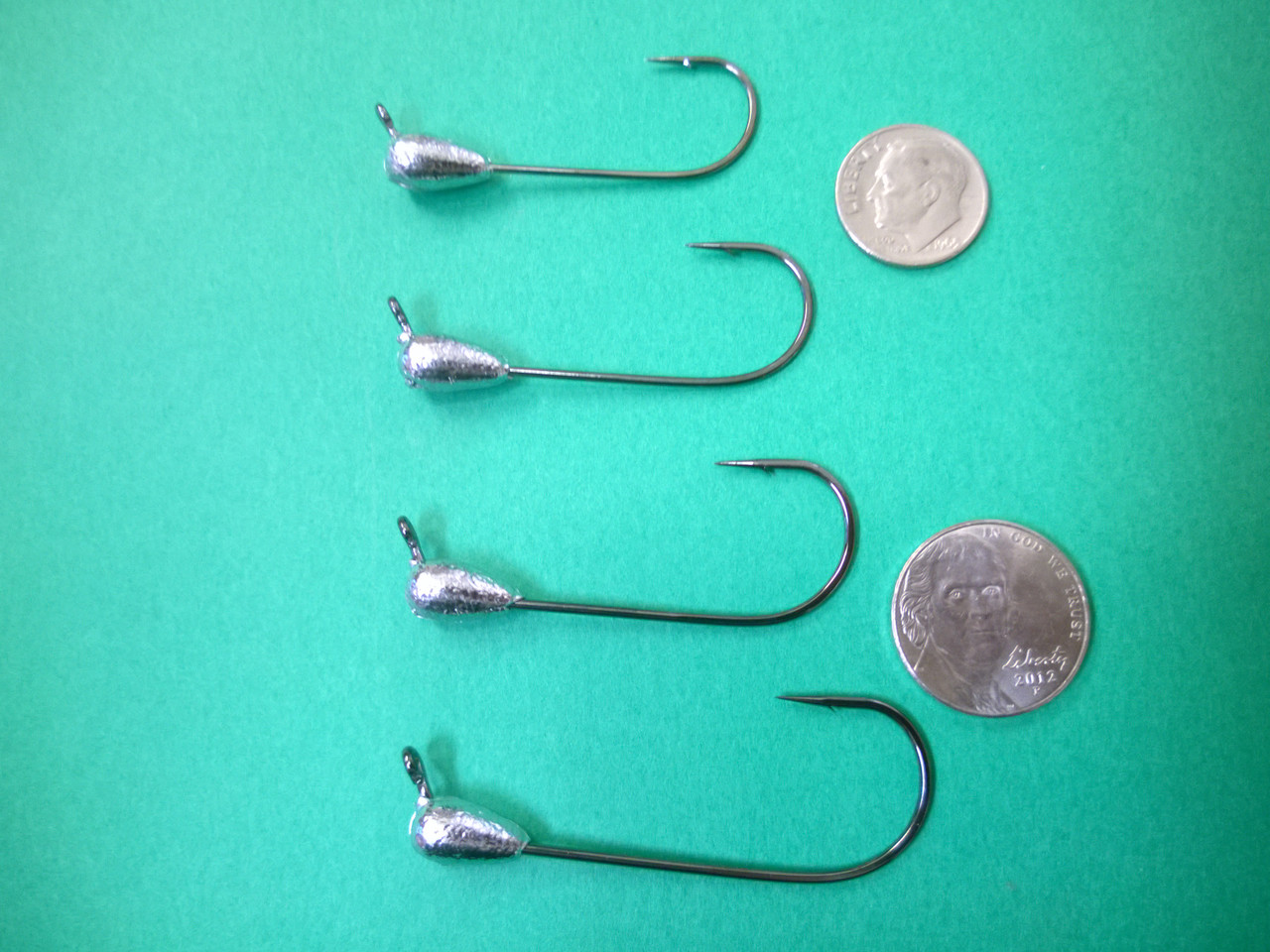 1/8 3/8 60° Mustad Flat Eye Long Hook Tube Jig