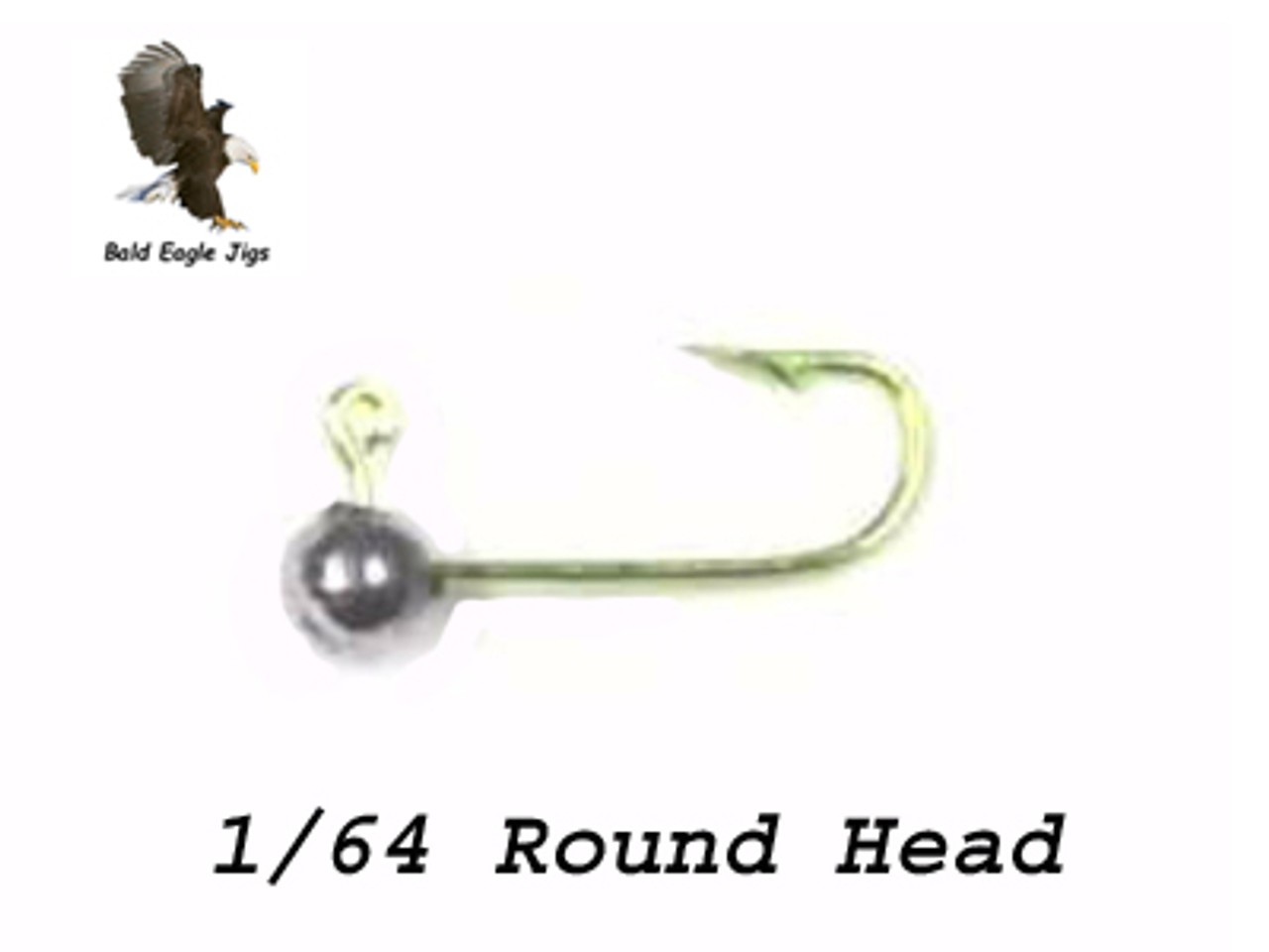 1/64 Oz - 4MM - Round head Live Bait - Bald Eagle Jigs