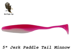 5" Jerk Paddle Tail Minnow - Big Bite Baits   - Bald Eagle Jigs 5" Jerk Paddle Tail Minnow - Big Bite Baits   - Bald Eagle Jigs