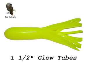 1 1/2" Glow Tubes - Big Bite Baits - Bald Eagle Jigs 1 1/2" Glow Tubes - Big Bite Baits - Bald Eagle Jigs