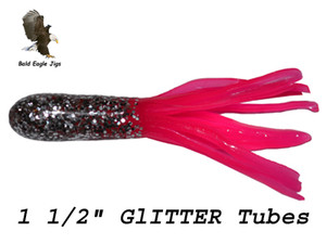 1 1/2" Glitter Tubes - Big Bite Baits - Bald Eagle Jigs