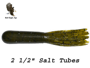 2 1/2" Salt Tubes - Big Bite Baits - Bald Eagle Jigs 2 1/2" Salt Tubes - Big Bite Baits - Bald Eagle Jigs