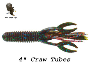 4" Craw Tubes - Big Bite Baits - Bald Eagle Jigs 4" Craw Tubes - Big Bite Baits - Bald Eagle Jigs