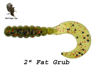2" Fat Grub - Big Bite Baits - Bald Eagle Jigs 2" Fat Grub - Big Bite Baits - Bald Eagle Jigs