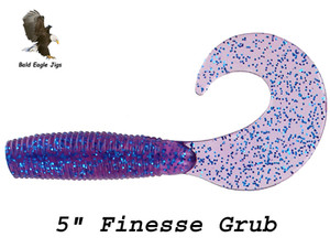5" Finesse Grub - Big Bite Baits - Bald Eagle Jigs 5" Finesse Grub - Big Bite Baits - Bald Eagle Jigs