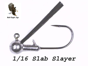 1/16 OZ - Slab Slayer Jr Crappie Weedless Jigs - Bald Eagle Jigs 1/16 OZ - Slab Slayer Jr Crappie Weedless Jigs - Bald Eagle Jigs