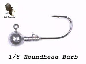 1/8Oz - Round Head Barb Jig - Bald Eagle Jigs 1/8Oz - Round Head Barb Jig - Bald Eagle Jigs