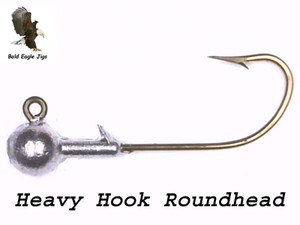 1/8 – 3/8 Oz - 90° Round Head Barb Heavy Hook Jig - Bald Eagle Jigs 1/8 – 3/8 Oz - 90° Round Head Barb Heavy Hook Jig - Bald Eagle Jigs