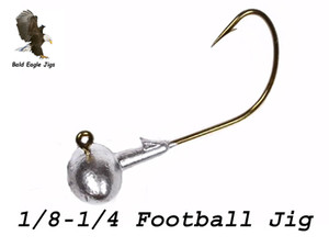 1/8 - 1/4 Oz - Football Jigs - Light Wire - Bald Eagle jigs 1/8 - 1/4 Oz - Football Jigs - Light Wire - Bald Eagle jigs