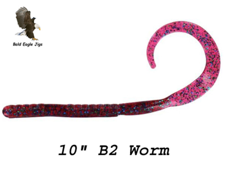 10" B2 Worm - Big Bite Baits - Bald Eagle Jigs