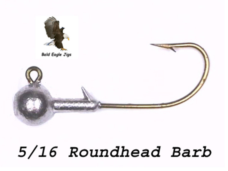 5/16 Oz - Round Head Barb Jig - Bald Eagle Jigs
