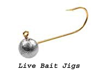 Round Head Jigs for Live Bait 