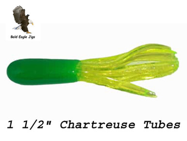 Têtes De Jig Mr Crappie 1/8 Oz Chartreuse - Paquet De 8 - Leurre Souple