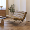 Ebro Leather Sofa Chair side view 2