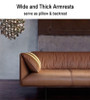 Pierce Leather Sofa in office setting — Linear Furnishings Singapore