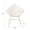 Diamond Metal Lounge Chair Singapore — Side View