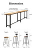 Galen Solid Wood Bar Table Singapore — Detail View