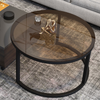 Vogue Tempered Glass Coffee Table Singapore — Detail View