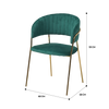 Ouyou Velvet Dressing Chair Singapore — Detail View