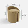 Bowie Linen Cylindrical Ottoman Singapore — Main View
