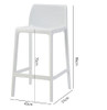 ZOE Stackable Bar Stool Singapore Dimensions - 65cm and 75cm Seat Height