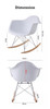 Charles PP Plastic Rocking Chair dimension diagram — Singapore