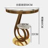 Zaria Marble Side Table Singapore — Side View